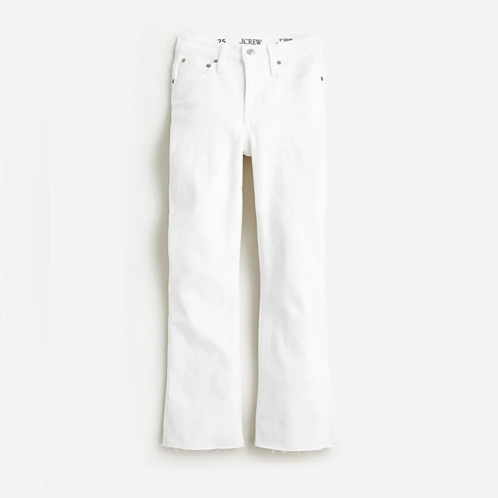 J Crew 9" demi-boot crop jean BQ301 Size 26 White - Picture 3 of 9
